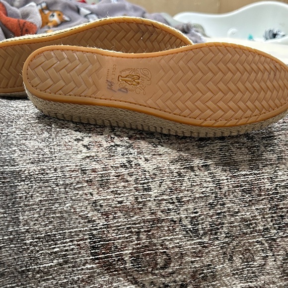 Cole Haan Cloudfeel Espadrilles Chalk White Leather Jute Flats Shoes Size 7 - Picture 4 of 7